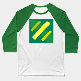 Tropical Green Army Abstract Art Baseball T-Shirt
